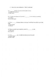 English Worksheet: Third Conditional