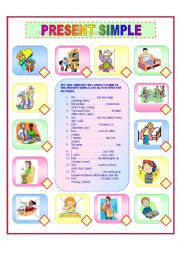 English Worksheet: PRESENT SIMPLE