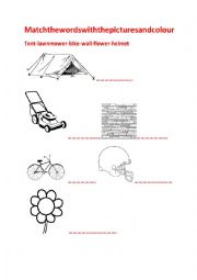 camping vocabulary-colour