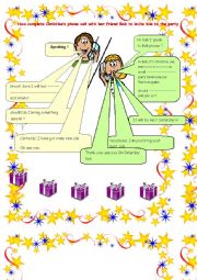 English Worksheet: Getting ready for a farewell party (Part 2 )