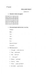 English Worksheet: handout