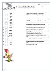 Houseworks Matching Pairs Activity