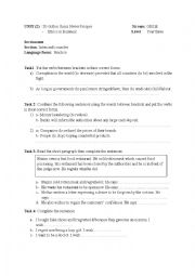 English Worksheet: worksheet