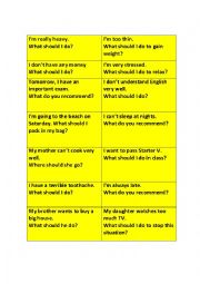 English Worksheet: giving advice