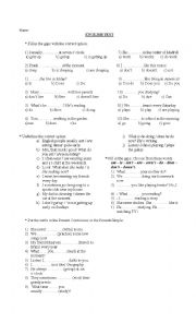 English Worksheet: Present Simple/Present Continuous