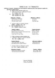 English Worksheet: Rejoinder 