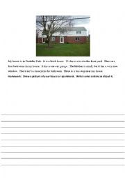 English Worksheet: Describe your home
