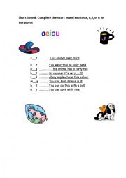 English Worksheet: Vowel sounds