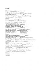 English Worksheet: Lava song 