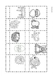 English Worksheet: cut and past alphabet words