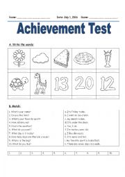 Achievement test for Lets go 1 