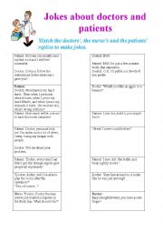English Worksheet: Jokes about doctors and patients