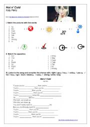 English Worksheet: Hot n Cold Kate Perry