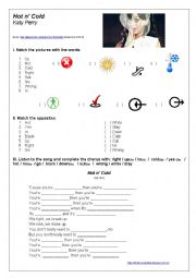 English Worksheet: Hot n Cold Kate Perry