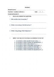 English Worksheet: READING GREG