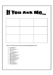 English Worksheet: If You Ask Me