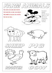 FARM ANIMALS - COLORING