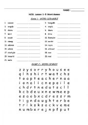 English Worksheet: word game for New Concept English