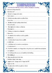 English Worksheet: COMPARISON