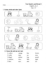 English Worksheet: toys