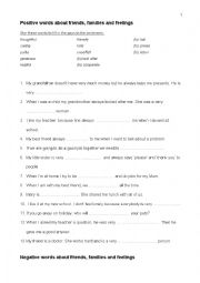 English Worksheet: positive/negative personal characteristics