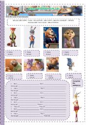 English Worksheet: ZOOTROPOLIS