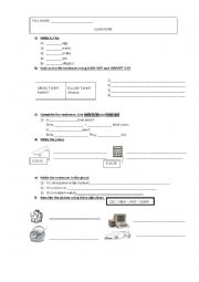 English Worksheet: review: use of a/a ,verb to be, have got, plural and singular nouns