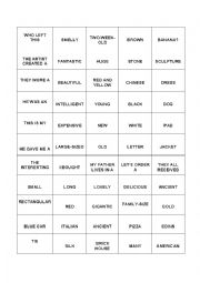 English Worksheet: Modifiers