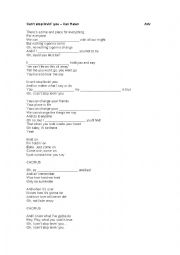 English Worksheet: Cant stop loving you - Van Hallen - Song Activity