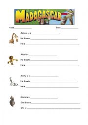 English Worksheet: Madagascar 