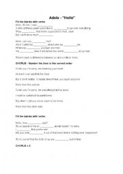 English Worksheet: Adele 
