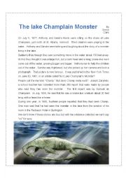 The lake Champlain Monster Reading