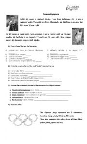 English Worksheet: Rio 2016 Olympic Games