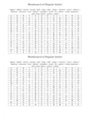 English Worksheet: Regular wordsearch