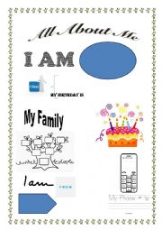 English Worksheet: ALL ABOUT ME