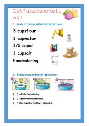 English Worksheet: Modeling Clay