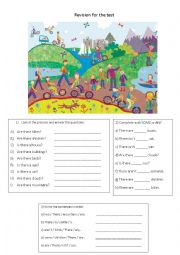 English Worksheet: There is and there are activities