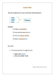 English Worksheet: grammar adjectives