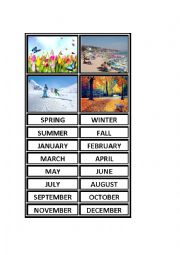 English Worksheet: SPRING, SUMMER, FALL, WINTER (2)