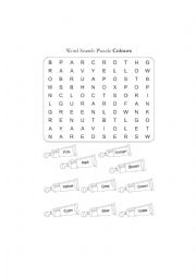 English Worksheet: COLOR WORD SEARCH