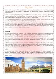 English Worksheet: Big Ben Reading