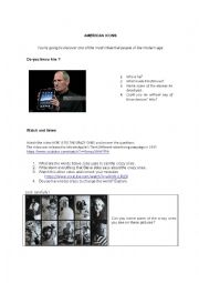 English Worksheet: American icons