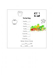 English Worksheet: The Food Song