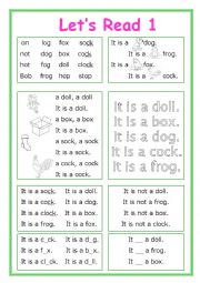 English Worksheet: Lets Read 1