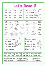 English Worksheet: Lets Read 3