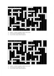 Food crossword pairwork