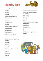 English Worksheet: Scooby-Doo Handout