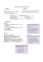 English Worksheet: Greetings