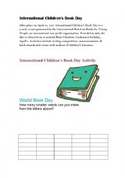 English Worksheet: International childrens book Day