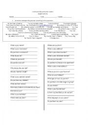 English Worksheet: Vocabulary activity